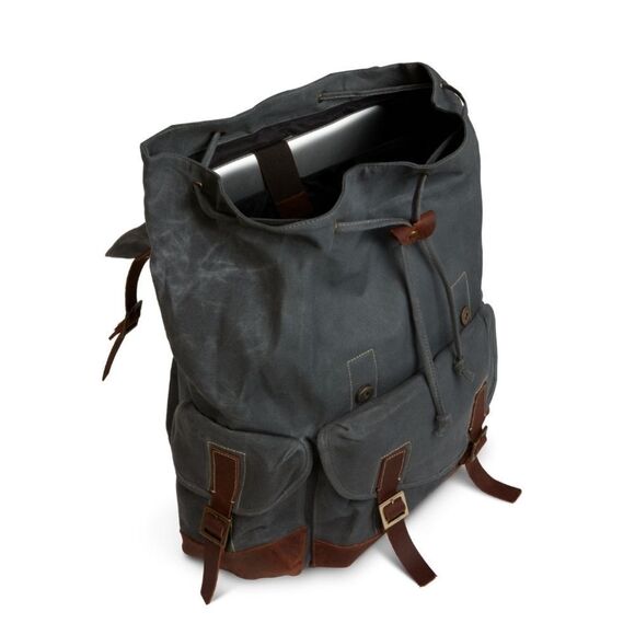 Uncharted 1 2 Drake Canvas Backpack Bag Figure Fits Laptop Sony Naughty Dog NEW - Picture 2 of 10